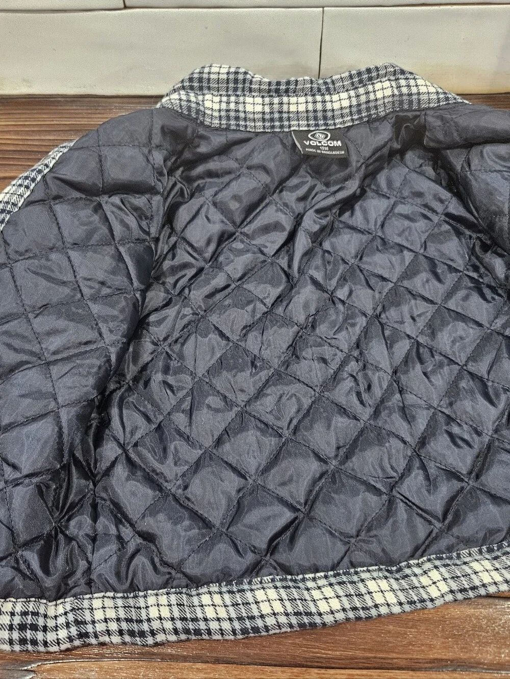 Toddler Plaid Flannel Volcom Jacket Coat 12 Month
